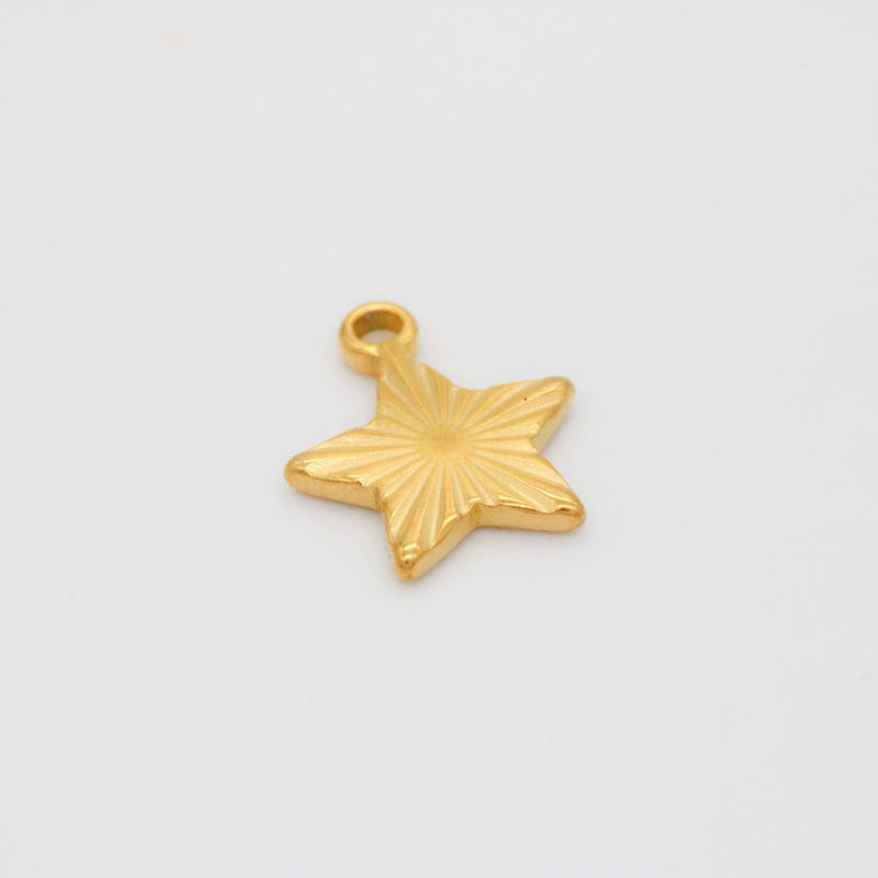 Star - Charm en acier inoxydable