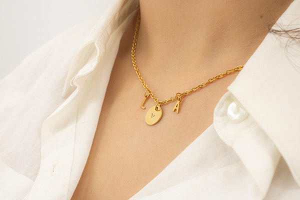 Près Du Cœur - Collier personnalisable à breloque en acier inoxydable