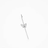 Ear cuff Nuptial en acier inoxydable et zircone argent.