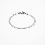 Bracelet Snake en acier inoxydable argent et largeur 3mm.