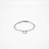 Bracelet Street en acier inoxydable argent.