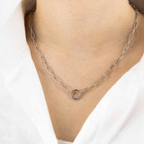 Collier Street en acier inoxydable argent.